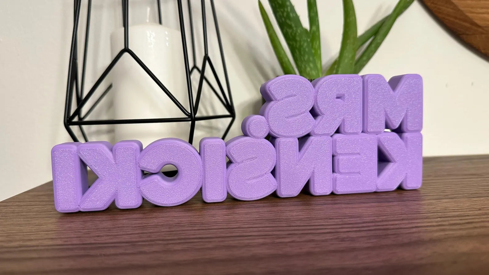 Custom 3D Printed Sprinkle Teacher Name Plate: Personalized Desk Decor