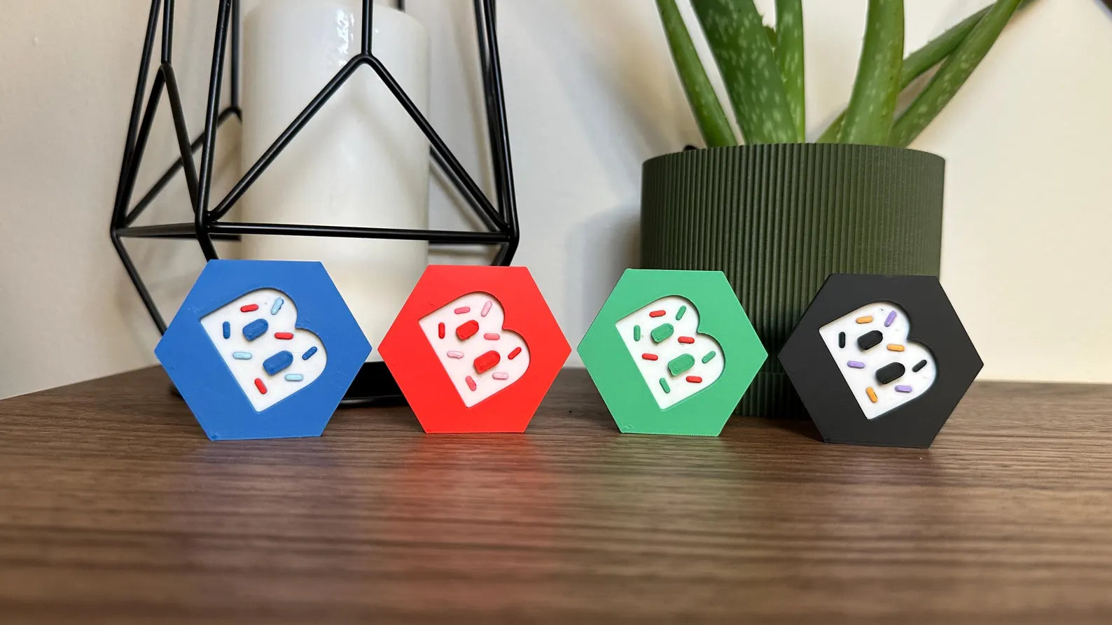 Custom 3D Printed Sprinkle Teacher Name Plate: Personalized Desk Decor