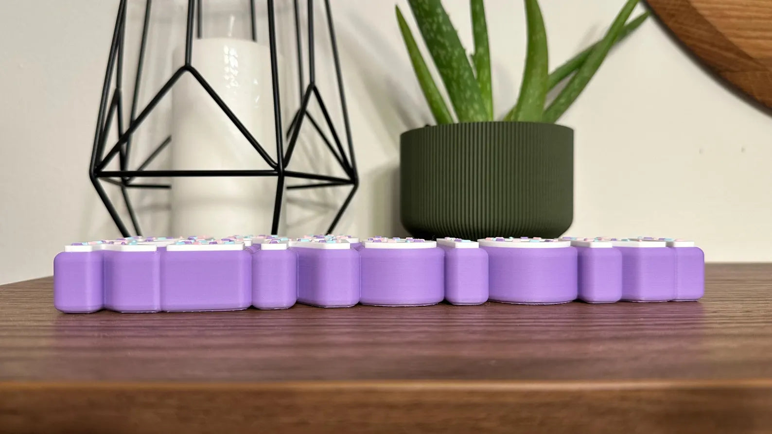 Custom 3D Printed Sprinkle Teacher Name Plate: Personalized Desk Decor