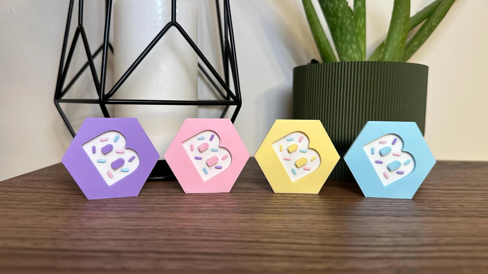 Custom 3D Printed Sprinkle Teacher Name Plate: Personalized Desk Decor