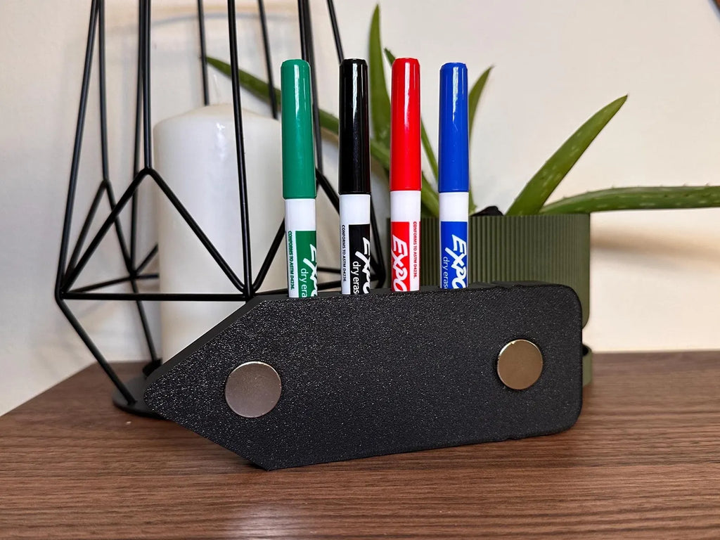 Pencil Dry Erase Marker Holder for Thin Markers | 3D Printed Magnetic or Non-Magnetic Whiteboard Organizer | Teacher Gift