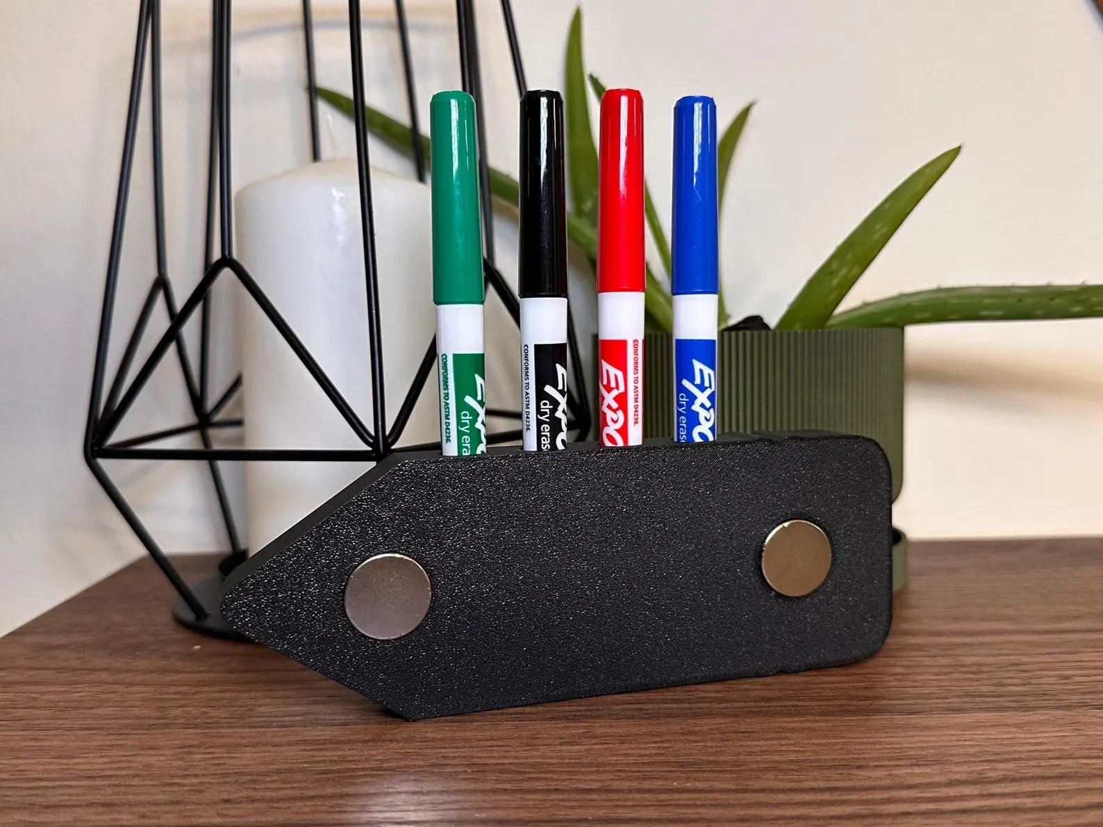 Pencil Dry Erase Marker Holder for Thin Markers | 3D Printed Magnetic or Non-Magnetic Whiteboard Organizer | Teacher Gift