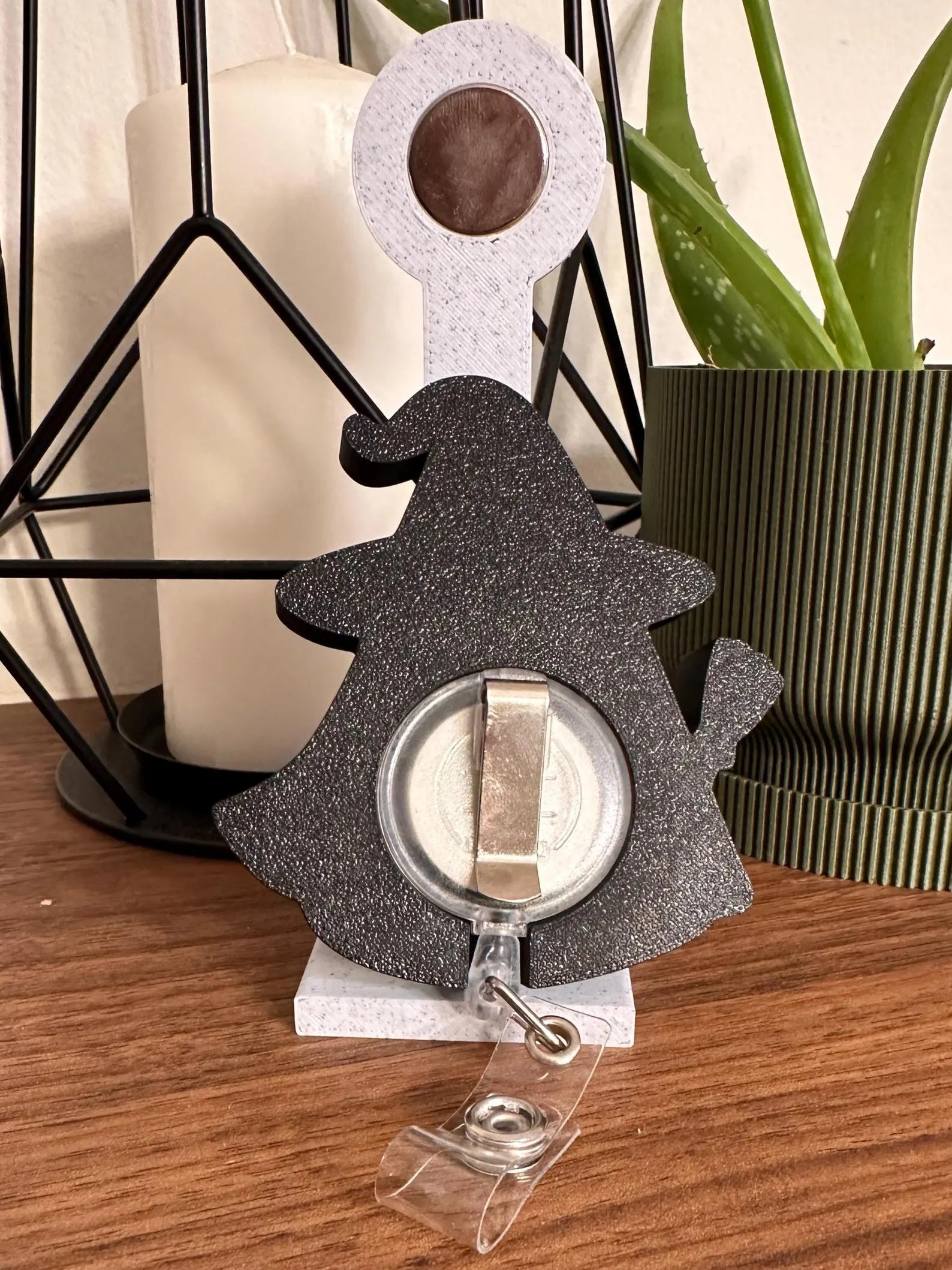 Candy Corn Witch Badge Reel – Spooky Cute Halloween ID Holder | Fun Nurse Badge Reel | 3D Printed Fall Magic