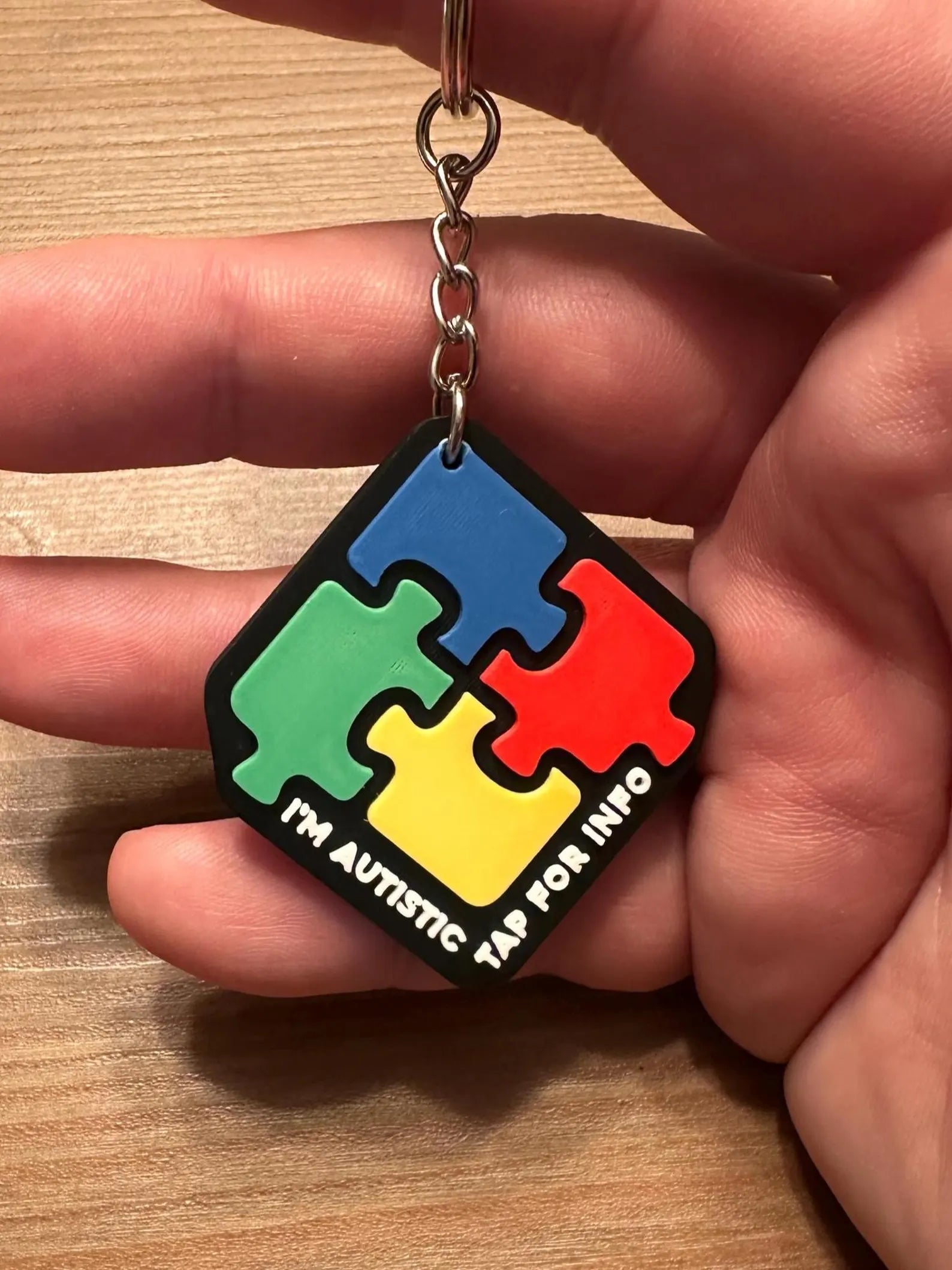 Autism NFC Backpack Tag | Customizable 3D Printed Safety Tag