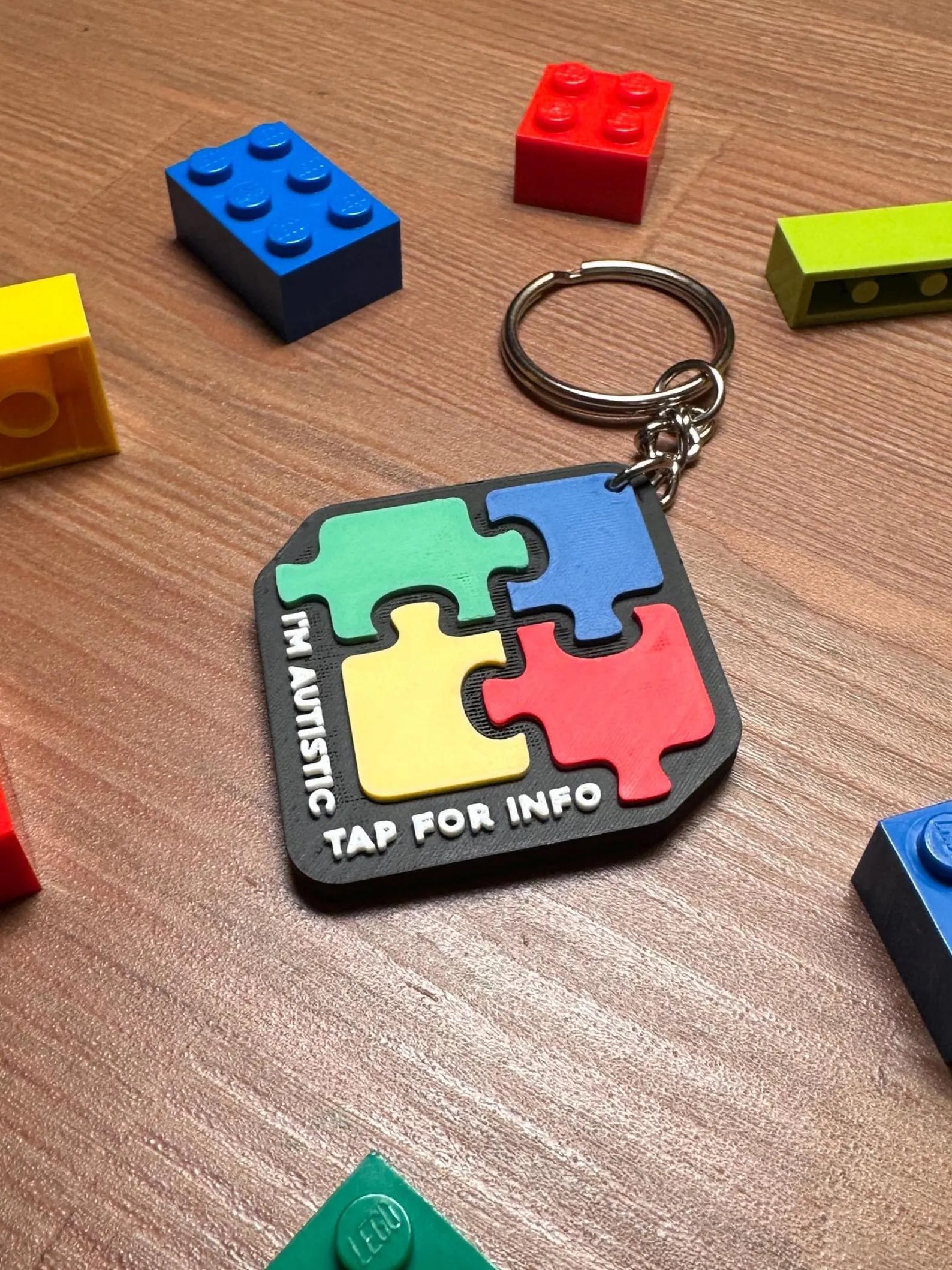 Autism NFC Backpack Tag | Customizable 3D Printed Safety Tag