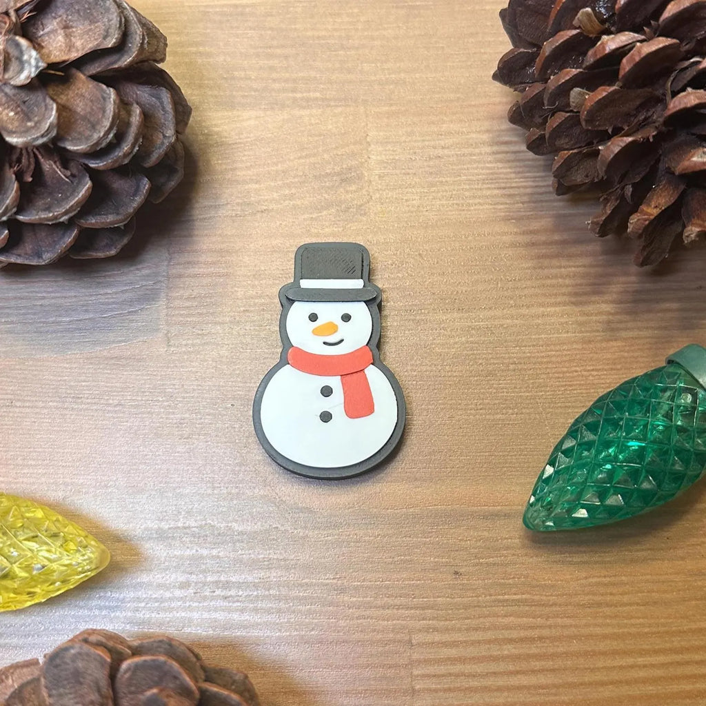 Christmas Magnet Set | Hidden Magnets | Snowman, Tree, Ornament, Candy Cane, Peppermint | Winter Fridge Decor | 3D Printed