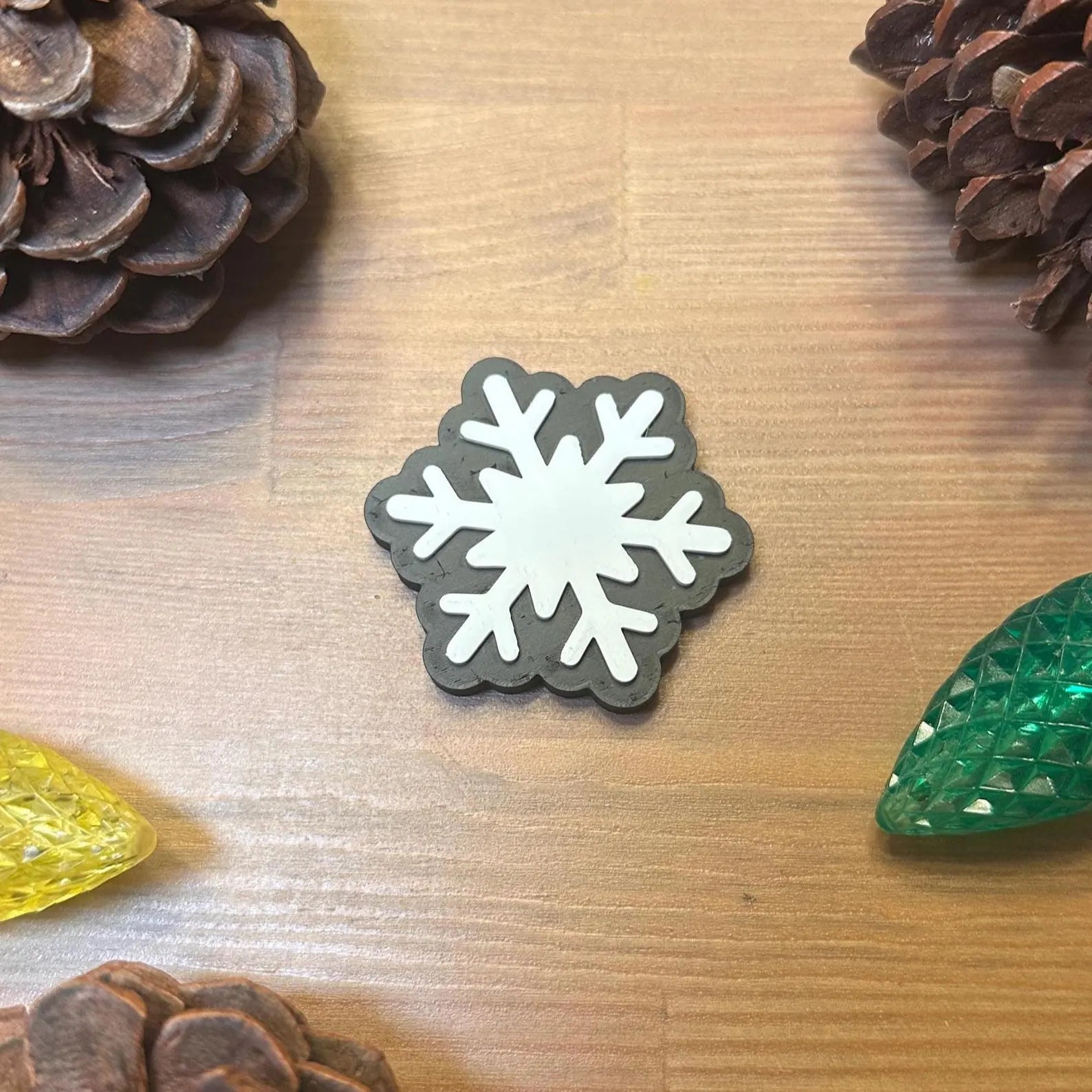 Christmas Magnet Set | Hidden Magnets | Snowman, Tree, Ornament, Candy Cane, Peppermint | Winter Fridge Decor | 3D Printed